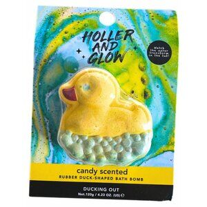 HOLLER AND GLOW Yellow Duck Color Changing Candy Bath Bomb - 4.23oz NEW